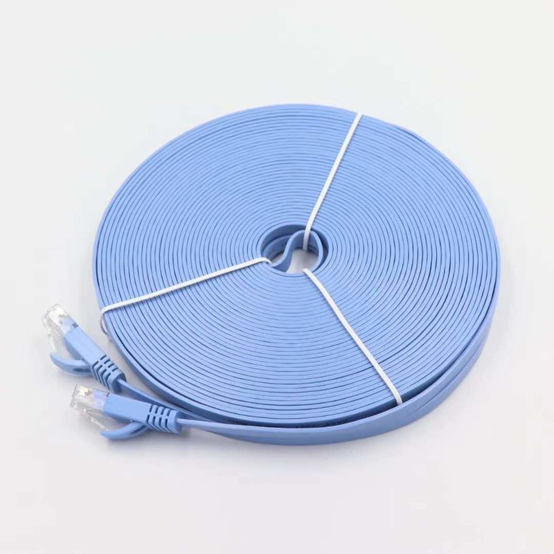 ETL DELTA UL Cat5e Cat6 Rj45 câble plat Rohs 35M câble réseau Ethernet
