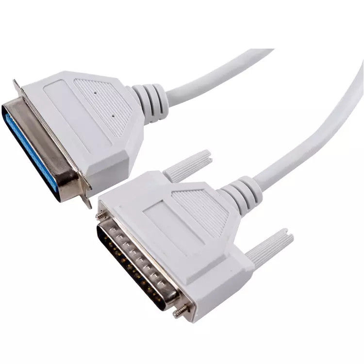 Mâle de cuivre pur de PVC VGA au mâle femelle du câble 36P d'imprimante au DB 25P