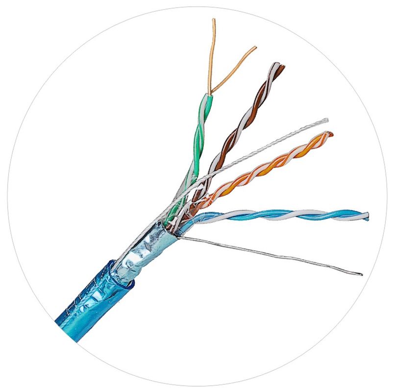 UTP FTP mousse solide PE réseau cordons de brassage Cat 5 Lan câble 100ft