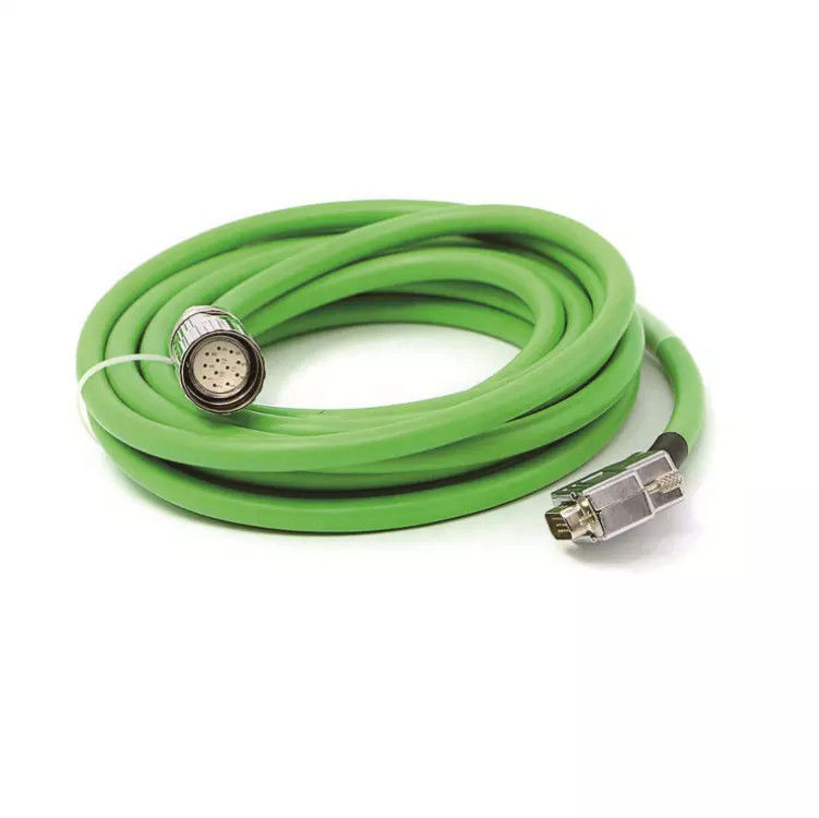 Câble d'encodeur de Pin d'IP67 M23 19 pour le laiton nickelé de moteur servo