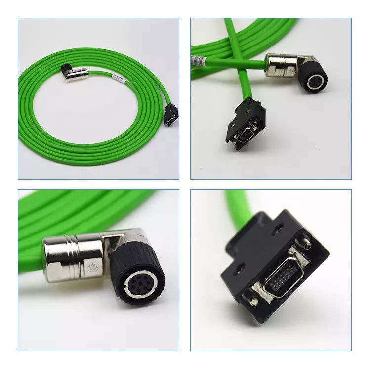 Câble d'encodeur de Pin d'IP67 M23 19 pour le laiton nickelé de moteur servo