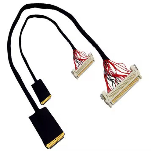 HRS DF13-30DS-1.25C à DF14-20S-1.25C 20 broches 30 broches 40 broches 50 broches 60 broches Assemblage de câble Lvds personnalisé pour panneau LCD