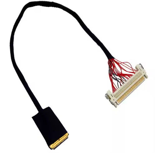 HRS DF13-30DS-1.25C à DF14-20S-1.25C 20 broches 30 broches 40 broches 50 broches 60 broches Assemblage de câble Lvds personnalisé pour panneau LCD