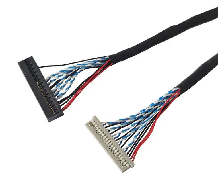 1.25mm 2.0mm Pitch 20 30 40 Pin Connecteur LVDS câble écran LCD