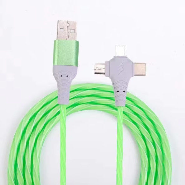 Vente à chaud prix d'usine 3 en 1 câble USB pour éclairer la nuit et le câble de transfert de date lumineux
