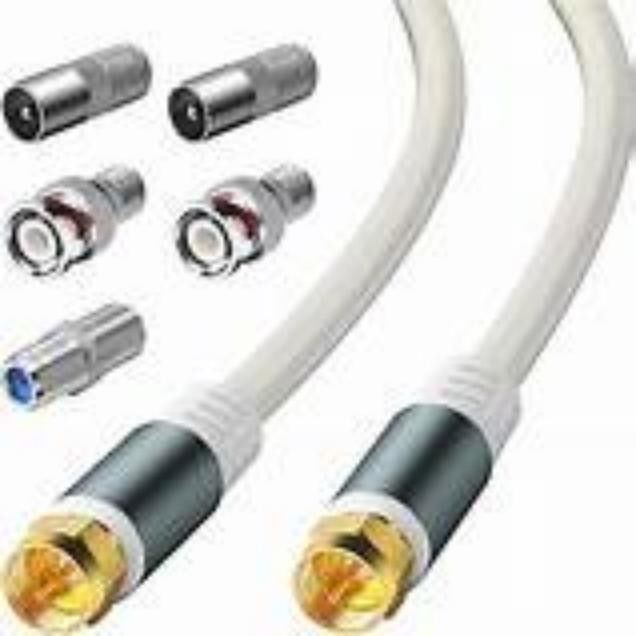 100 mètres de câble coaxial haute tension pour une plage de fréquences de 0 à 3 GHz avec jaquette en PVC et une impédance inférieure à 30 Ohm