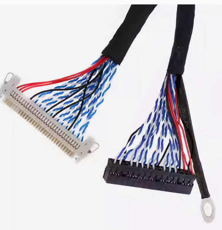 105C Cable LVDS noir avec jauge de fil AWG26-28 et flammabilité UL VW-1