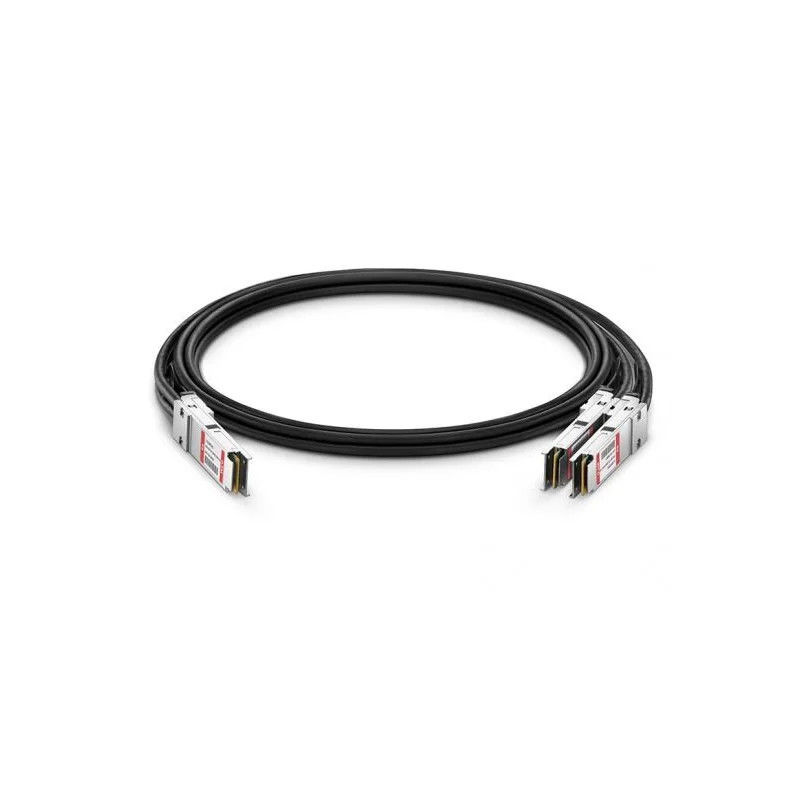 Assemblage de câbles personnalisés ultra-rapides 200G QSFP-DD cuivre DAC pour la transmission de données à faible consommation et haute densité