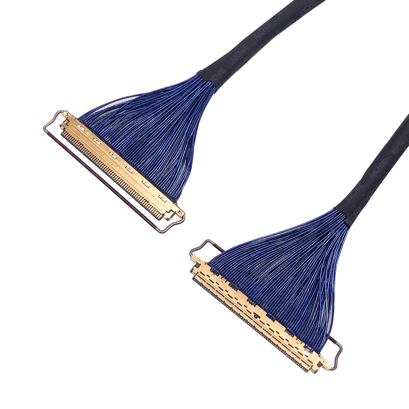 Câble personnalisé de haute précision pour écran LVDS coaxial ultra-mince, solutions de fils argentés pour écran LED