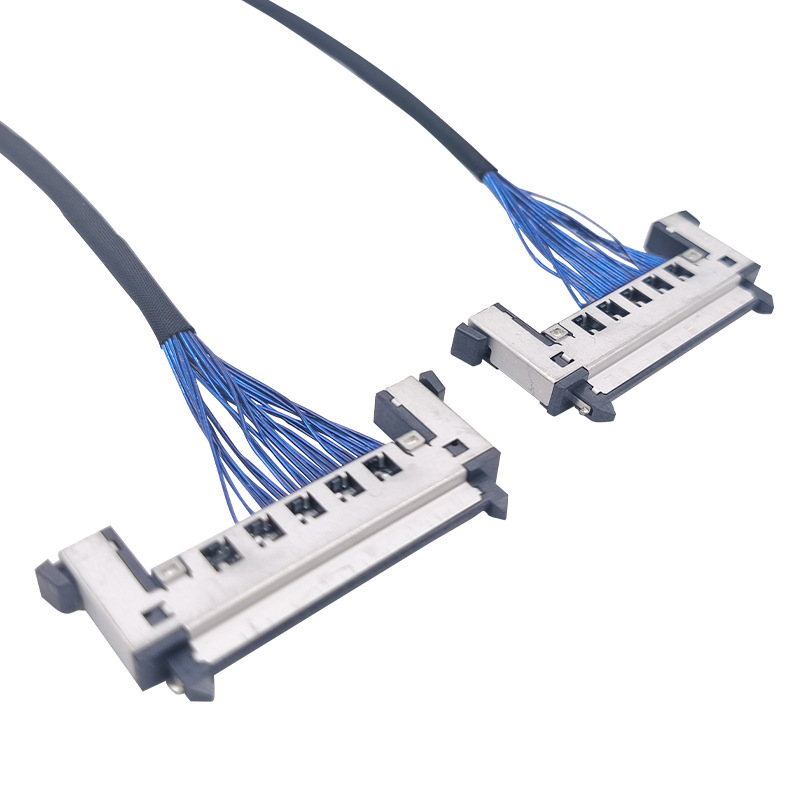 Câble personnalisé de haute précision pour écran LVDS coaxial ultra-mince, solutions de fils argentés pour écran LED