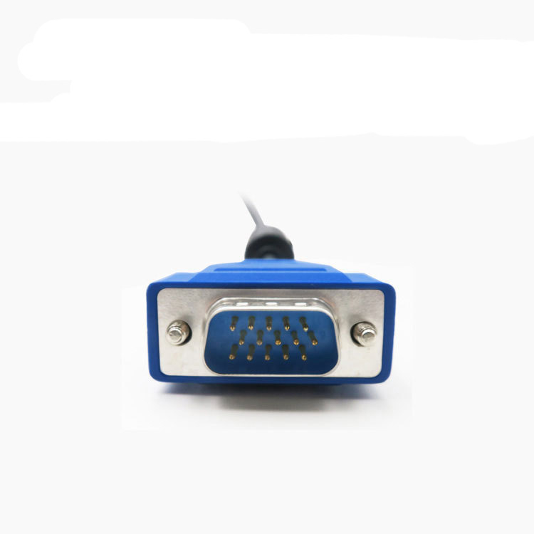 Design de câble personnalisé câble d'alimentation homme-à-homme avec deux noyaux de ferrite, affichage du projecteur HD câble de données adaptateur, connexion VGA pour ordinateur