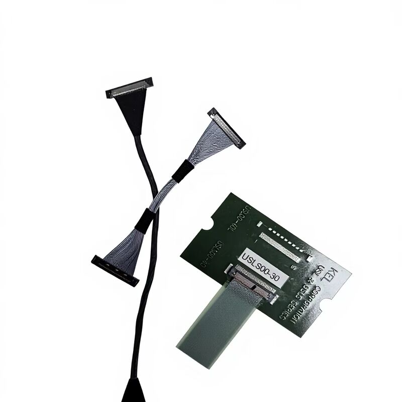 USLS20-30-010-B câble LVDS micro coaxé à 30 broches pour transmission à grande vitesse avec assemblage personnalisé de 0,4 mm pitch