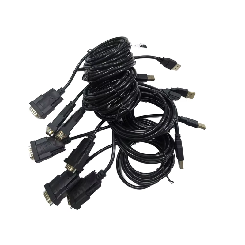 Câble personnalisé entièrement en cuivre DB9 DB15 DB25, 2x15 broches, câble de connexion série et parallèle mâle à mâle pour le transfert de données
