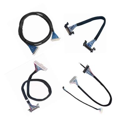 Ensemble de câbles LVDS de précision avec connecteurs sécurisés et paires blindées, conçus pour la stabilité du signal à grande vitesse