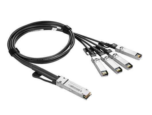 Assemblage de câbles DAC 1m 30awg Câble à connexion directe QSFP-40G SFP 10g-1m Passif 40g Qsfp+ vers 4*Sfp+ 4x10gsfp+ Breakout Twinax