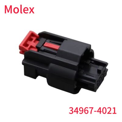 Molex 34967-4021 Boîtier de connecteur automobile noir à 4 broches avec clip de verrouillage rouge, connecteur Molex d'origine